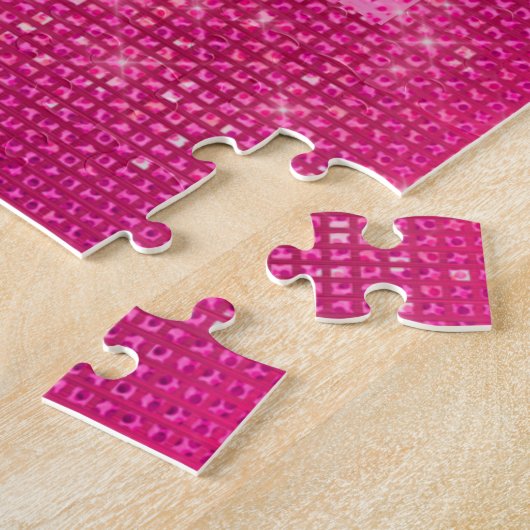 Puzzle Fille Parties scintillant rose chaud Sparkle Bling (Côté)