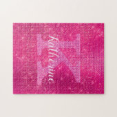 Puzzle Fille Parties scintillant rose chaud Sparkle Bling (Horizontal)