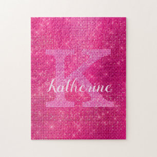 Puzzle Fille Parties scintillant rose chaud Sparkle Bling