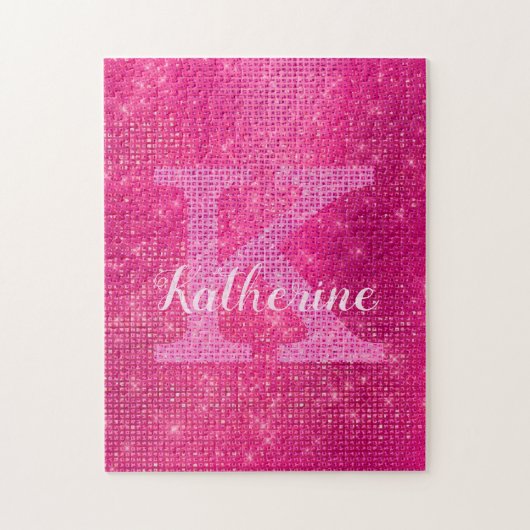 Puzzle Fille Parties scintillant rose chaud Sparkle Bling (Vertical)