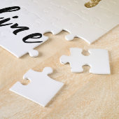 Puzzle Fille sur Swing Gold Parties scintillant Drip Ombr (Côté)