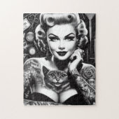 Puzzle Fille tatouée alternative Old School (Vertical)