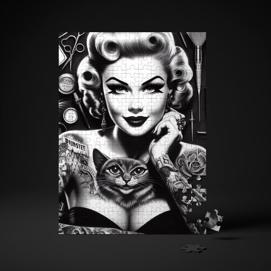 Puzzle Fille tatouée alternative Old School