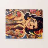 Puzzle Fille tatouée old school (Horizontal)
