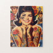 Puzzle Fille tatouée old school (Vertical)
