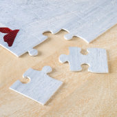Puzzle Fille Toon de Noël dans une forêt d'hiver (Côté)
