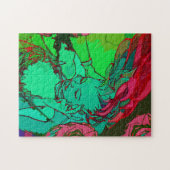 Puzzle Fille verte de graffiti (Horizontal)