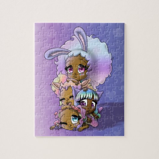 Puzzle Filles afro-américaines (Vertical)