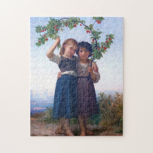 Puzzle Filles avec la Branche Cerise, Bouguereau (Vertical)