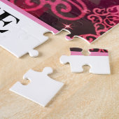 Puzzle Filles crosse Coeurs Roses flottants (Côté)