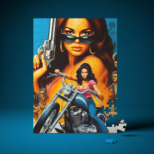 Puzzle Filles de motard rétro