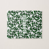 Puzzle filles garçons vert blanc volley-ball sport jeux (Horizontal)