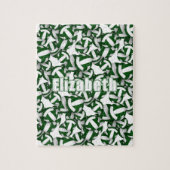 Puzzle filles garçons vert blanc volley-ball sport jeux (Vertical)