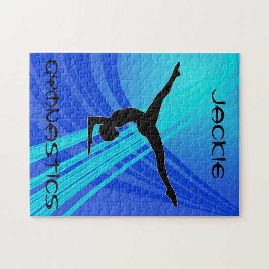 Puzzle Filles Gymnastique Bleu Abstrait (Horizontal)