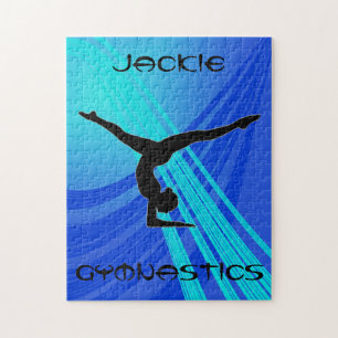 Puzzle Filles Gymnastique Bleu Abstrait