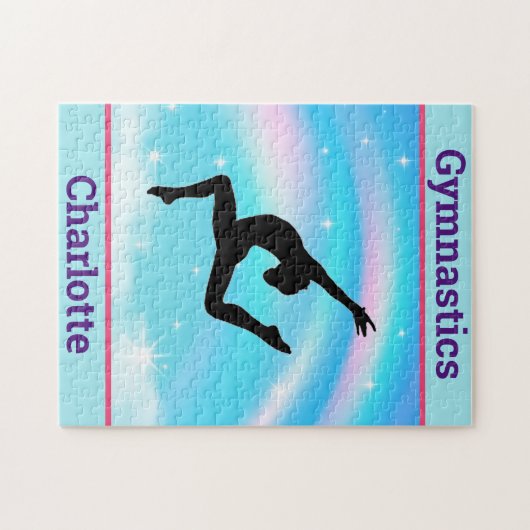 Puzzle Filles Gymnastique Leap Arc-en-ciel nuages (Horizontal)