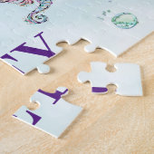 Puzzle Filles Sirène & Animaux de mer Nom personnalisé (Côté)