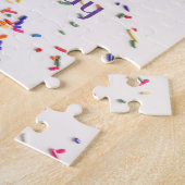 Puzzle Filles Sparkly Saupoudrer blanc gâteau d'anniversa (Côté)