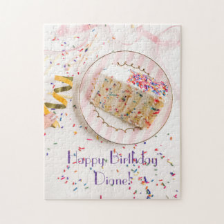 Puzzle Filles Sparkly Saupoudrer blanc gâteau d'anniversa