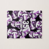 Puzzle Filles violet avec zèbre rayures volleyballs (Horizontal)