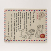 Puzzle Fils d'amour | Lettre À Ma Fille Vous Aime Bébé Ga (Horizontal)