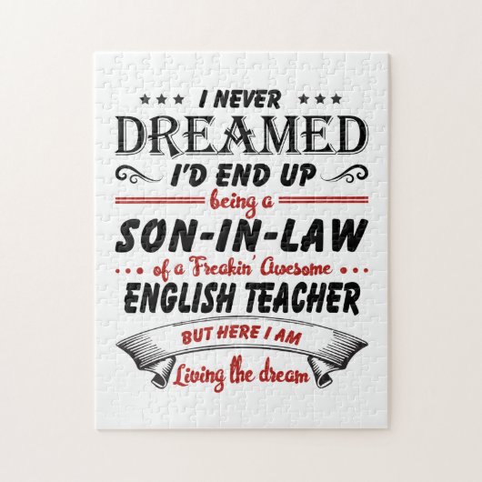 Puzzle Fils En Droit De L'Enseignant Anglais Awesome (Vertical)