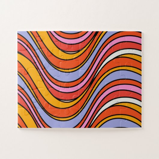 Puzzle Fils psychédéliques rétro Hippie (Horizontal)