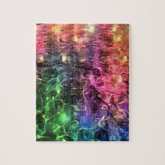 Puzzle Fin De L'Art Abstrait Arc-En-Ciel (Vertical)