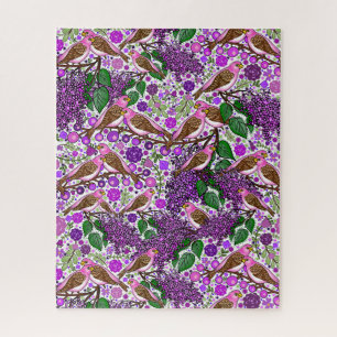 Puzzle Finches pourpres, Lilacs - NH State Bird and Flowe