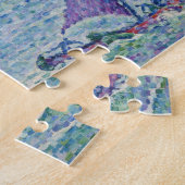 Puzzle Fine Art Painting Sea Port Ships Bridge Light Blue (Côté)