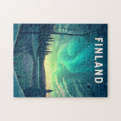 Puzzle Finlande Illustration Voyage Art Vintage (Horizontal)