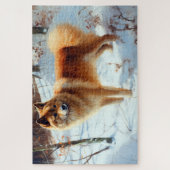 Puzzle Finnish Spitz Qu'il neige Noël  (Vertical)