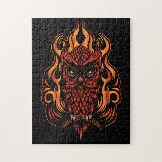 Puzzle Fire owl (Vertical)
