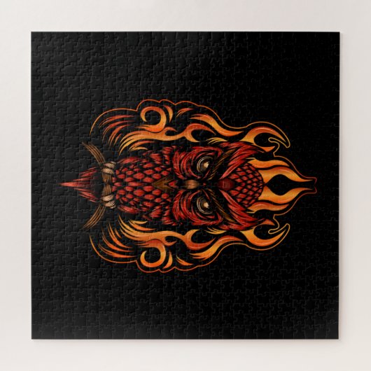 Puzzle Fire owl (Horizontal)