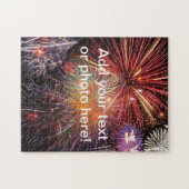 Puzzle Fireworks Finale Photo personnalisée ou texte (Horizontal)