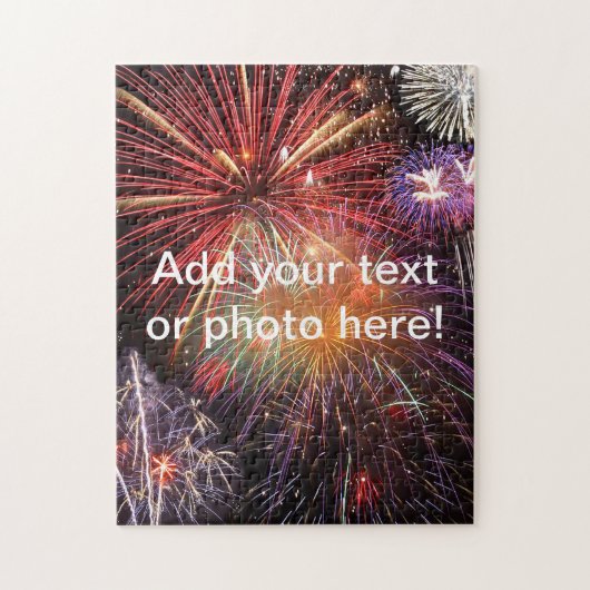 Puzzle Fireworks Finale Photo personnalisée ou texte (Vertical)