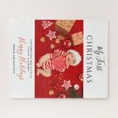 Puzzle First Christmas Baby Photo Collage (Horizontal)