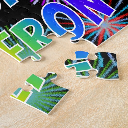 Puzzle First Name "CAMERON", Fun "HAPPY BIRTHDAY" (Côté)