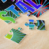 Puzzle First Name "CRYSTAL", Fun "HAPPY BIRTHDAY" (Côté)