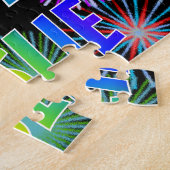 Puzzle First Name "LESLIE", Fun "HAPPY BIRTHDAY" (Côté)