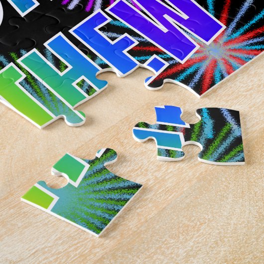 Puzzle First Name "MATTHEW", Fun "HAPPY BIRTHDAY" (Côté)