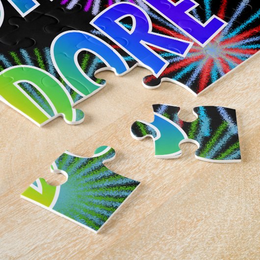 Puzzle First Name "THEODORE", Fun "HAPPY BIRTHDAY" (Côté)