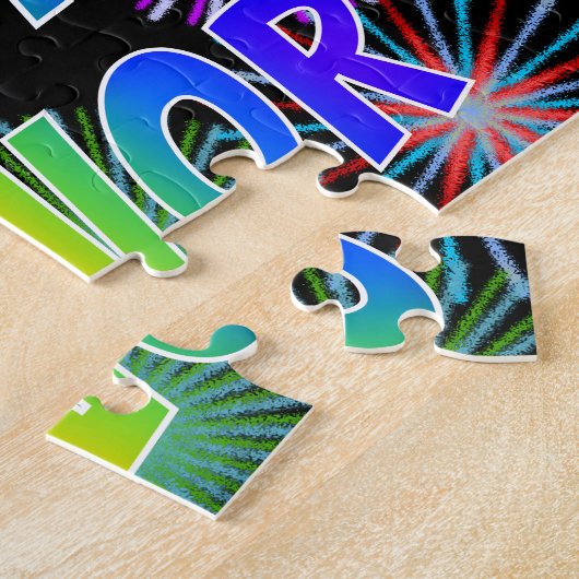 Puzzle First Name "TREVOR", Fun "HAPPY BIRTHDAY" (Côté)