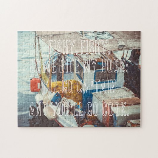Puzzle Fishing Boat at the Mediterranean Seaside (Horizontal)