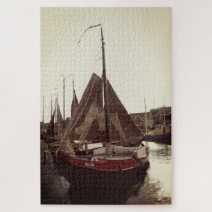 Puzzle Fishing boat in Harbor