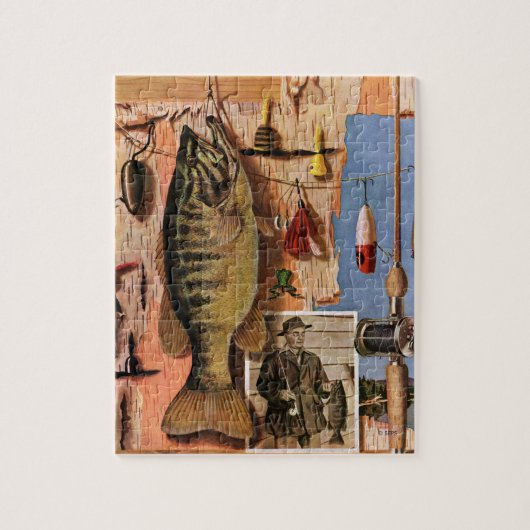 Puzzle Fishing Still Life par John Atherton (Vertical)