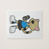 Puzzle Fitness au chat avec Dumbbell (Horizontal)