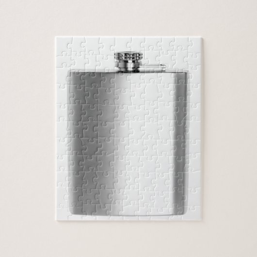 Puzzle Flacon de hanche d'acier inoxydable (Vertical)
