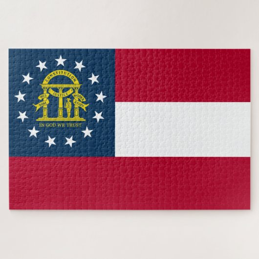 Puzzle Flag of Georgia (US State) (Horizontal)