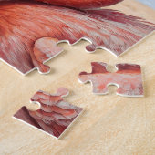 Puzzle Flamant rose à la retraite sur la plage avec Casqu (Côté)